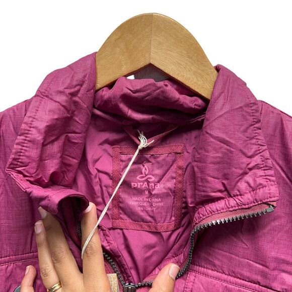 PrAna Chantal Puffer Jacket‎ Plum Red Womens Size Medium NWT - Picture 6 of 11